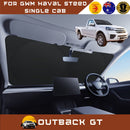 Front Windscreen Sun Shade for GWM Haval Steed Single Cab 2017 - 2022 (Wingle 6) - Standard 150 x 85 cm - Black-1