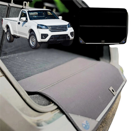 Rear Cargo Boot Bumper Protector for GWM Haval Steed Single Cab 2017 - 2022 (Wingle 6) - Standard (72 x 55) - Black