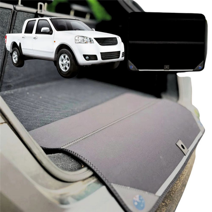 Rear Cargo Boot Bumper Protector for GWM Haval V240 Dual Cab 2011 - 2016 (Wingle 5) - Standard (72 x 55) - Black