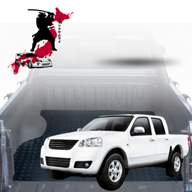 Black Samurai UTE Tub Mat Tray Liner for GWM Haval V240 Dual Cab 2011 - 2016 (Wingle 5) With Spray On Liner or No Liner - Black