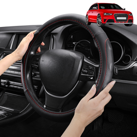 Steering Wheel Cover Pro Extra Layer for Audi A4 S4 RS4 2008-2015 (B8) - Breathable & Anti-Slip - Circle 38 cm