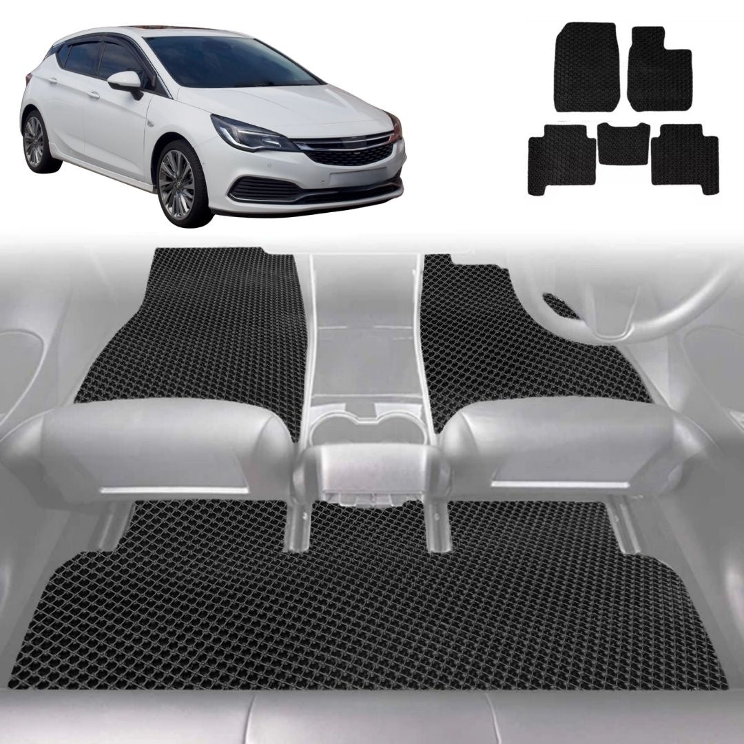 6D Diamond Car Floor Mats for Holden Astra 2016 - 2020 (BL BK) - Custom-Fit Carpet Liner