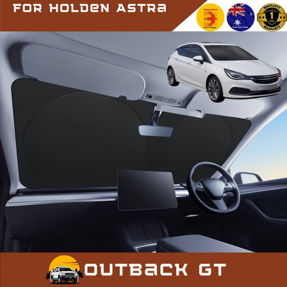 Front Windscreen Sun Shade for Holden Astra 2016 - 2020 (BL BK) - Standard 150 x 85 cm - Black