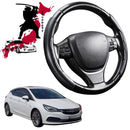 Black Samurai Segmented Steering Wheel Cover for Holden Astra 2016 - 2020 (BL BK)-1