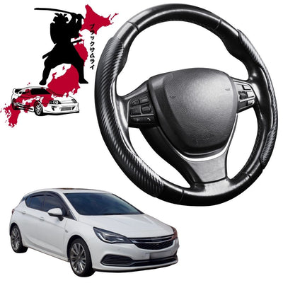 Black Samurai Segmented Steering Wheel Cover for Holden Astra 2016 - 2020 (BL BK)