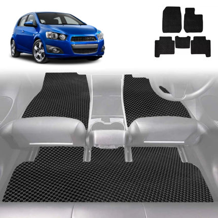 6D Diamond Car Floor Mats for Holden Barina 2011 - 2018 (TM) - Custom-Fit Carpet Liner