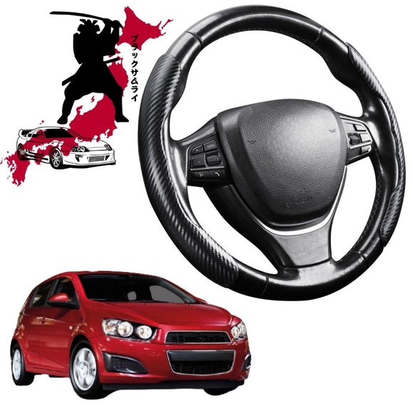 Black Samurai Segmented Steering Wheel Cover for Holden Barina 2011 - 2018 (TM)
