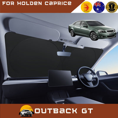 Front Windscreen Sun Shade for Holden Caprice 2013 - 2017 (WN) - Standard 150 x 85 cm - Black