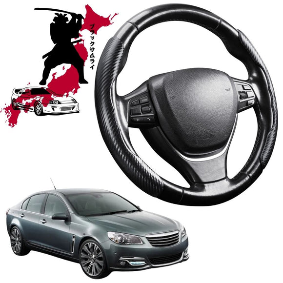 Black Samurai Segmented Steering Wheel Cover for Holden Caprice 2013 - 2017 (WN)