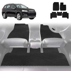 6D Diamond Car Floor Mats for Holden Captiva 5 2006 - 2015 CG, CG II - Custom-Fit Carpet Liner