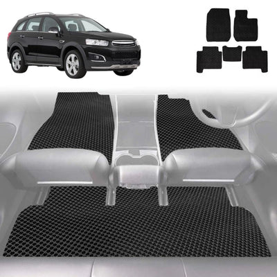6D Diamond Car Floor Mats for Holden Captiva 5 2006 - 2015 CG, CG II - Custom-Fit Carpet Liner