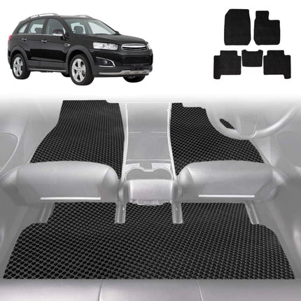 6D Diamond Car Floor Mats for Holden Captiva 5 2006 - 2015 CG, CG II - Custom-Fit Carpet Liner