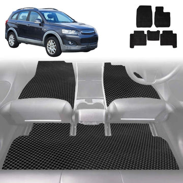 6D Diamond Car Floor Mats for Holden Captiva 7 2009 - 2015 CG, CG II - Custom-Fit Carpet Liner