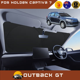 Front Windscreen Sun Shade for Holden Captiva 7 2009 - 2015 CG, CG II - Standard 150 x 85 cm - Black
