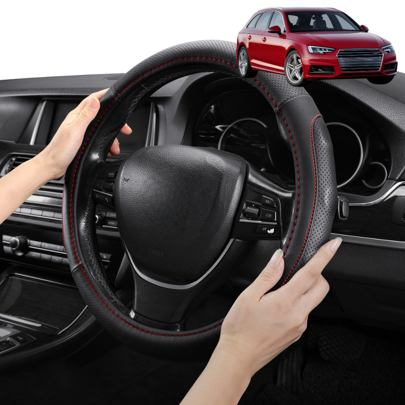 Steering Wheel Cover Pro Extra Layer for Audi A4 S4 RS4 2016 - Current (B9) - Breathable & Anti-Slip - Circle 38 cm