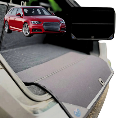 Rear Cargo Boot Bumper Protector for Audi A4 S4 RS4 2016 - Current (B9) - Standard (72 x 55) - Black