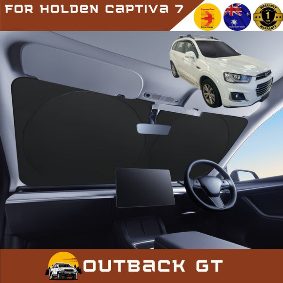 Front Windscreen Sun Shade for Holden Captiva 7 2016 - 2018 CG II - Standard 150 x 85 cm - Black