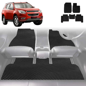 6D Diamond Car Floor Mats for Holden Colorado 7 2015 - 2020 RG - Custom-Fit Carpet Liner