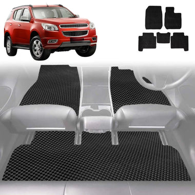6D Diamond Car Floor Mats for Holden Colorado 7 2015 - 2020 RG - Custom-Fit Carpet Liner