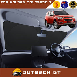 Front Windscreen Sun Shade for Holden Colorado 7 2012 - 2020 RG - Standard 150 x 85 cm - Black
