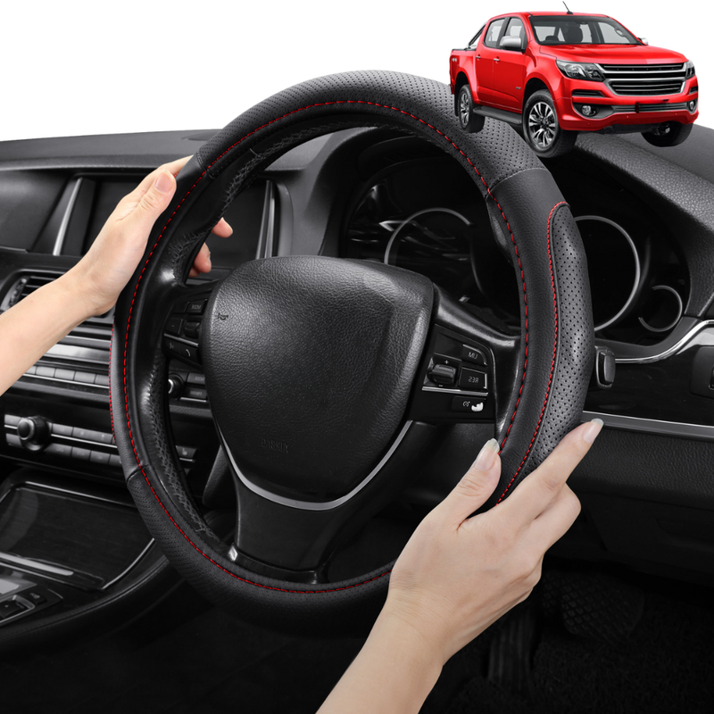 Steering Wheel Cover Pro Extra Layer for Holden Colorado Ute Dual Cab 2012-2020 VE, VF - Breathable & Anti-Slip - Circle 38 cm