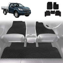 6D Diamond Car Floor Mats for Holden Colorado Ute Single Cab 2012 - 2016 RG, VF - Custom-Fit Carpet Liner-1