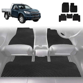 6D Diamond Car Floor Mats for Holden Colorado Ute Single Cab 2012 - 2016 RG, VF - Custom-Fit Carpet Liner