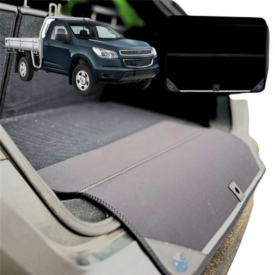 Rear Cargo Boot Bumper Protector for Holden Colorado Ute Single Cab 2012 - 2016 RG, VF - Standard (72 x 55) - Black