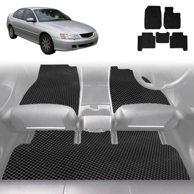 6D Diamond Car Floor Mats for Holden Commodore 1997 - 2006 (VT VX VY VZ) - Custom-Fit Carpet Liner