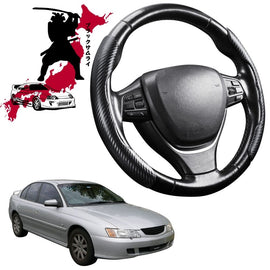 Black Samurai Segmented Steering Wheel Cover for Holden Commodore 1997 - 2006 (VT VX VY VZ)