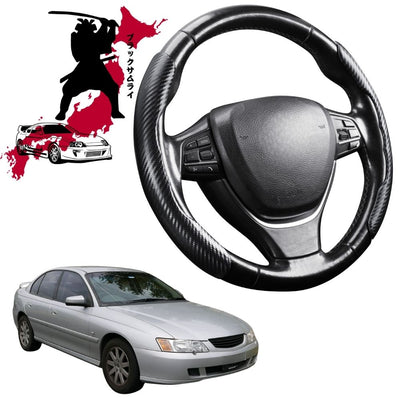 Black Samurai Segmented Steering Wheel Cover for Holden Commodore 1997 - 2006 (VT VX VY VZ)