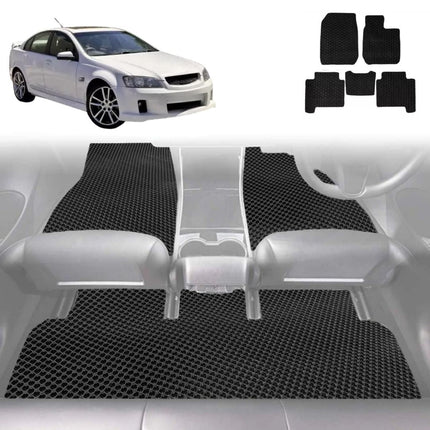 6D Diamond Car Floor Mats for Holden Commodore 2007 - 2013 (VE) - Custom-Fit Carpet Liner