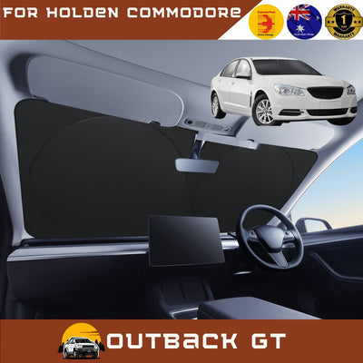 Front Windscreen Sun Shade for Holden Commodore 2013 - 2017 (VF) - Standard 150 x 85 cm - Black
