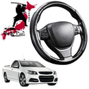 Black Samurai Segmented Steering Wheel Cover for Holden Commodore Ute Single Cab 2018 - 2020 (ZB)-1