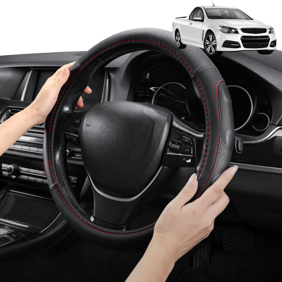 Steering Wheel Cover Pro Extra Layer for Holden Commodore Ute Single Cab 2018-2020 (ZB) - Breathable & Anti-Slip - D-Shape 38 cm