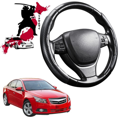 Black Samurai Segmented Steering Wheel Cover for Holden Cruze 2009 - 2016 JH