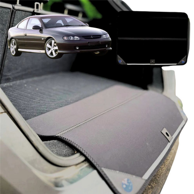Rear Cargo Boot Bumper Protector for Holden Monaro 2001 - 2006 V2, VZ - Standard (72 x 55) - Black