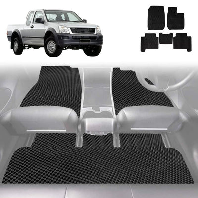 6D Diamond Car Floor Mats for Holden Rodeo 2003 - 2008 (2-Door Regular Cab and Extended Cab) - Custom-Fit Carpet Liner