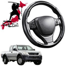 Black Samurai Segmented Steering Wheel Cover for Holden Rodeo 2003 - 2008 (2-Door Regular Cab and Extended Cab)-1
