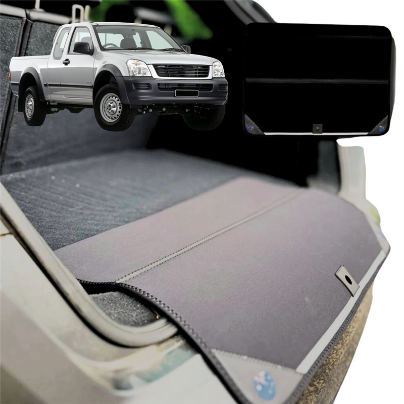 Rear Cargo Boot Bumper Protector for Holden Rodeo 2003 - 2008 (2-Door Regular Cab and Extended Cab) - Standard (72 x 55) - Black