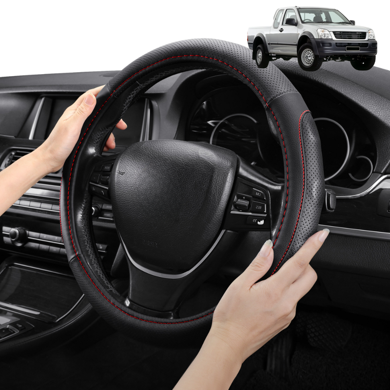Steering Wheel Cover Pro Extra Layer for Holden Rodeo 2003-2008 (2-Door Regular Cab and Extended Cab) - Breathable & Anti-Slip - Circle 38 cm