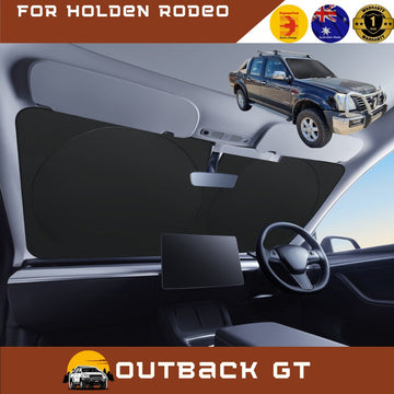 Front Windscreen Sun Shade for Holden Rodeo 2003 - 2008 (4-Door Crew Cab) - Standard 150 x 85 cm - Black