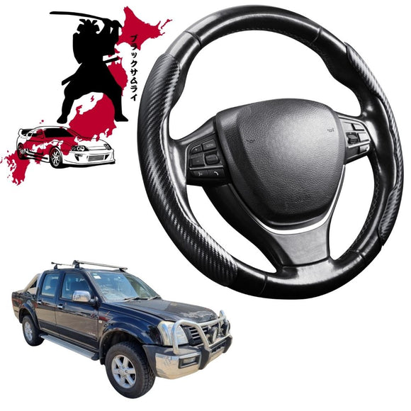 Black Samurai Segmented Steering Wheel Cover for Holden Rodeo 2003 - 2008 (4-Door Crew Cab)