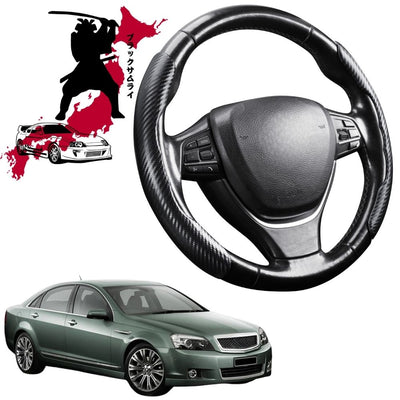 Black Samurai Segmented Steering Wheel Cover for Holden Statesman 2013 - 2017 (WN)