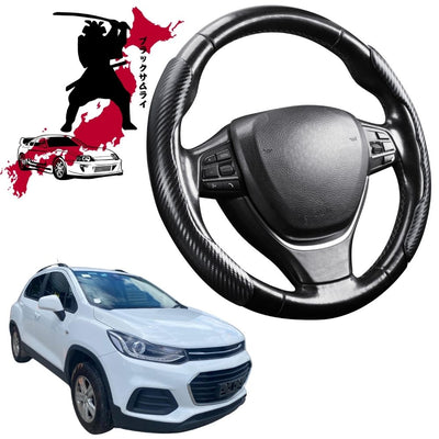 Black Samurai Segmented Steering Wheel Cover for Holden Trax 2013 - 2020 TJ