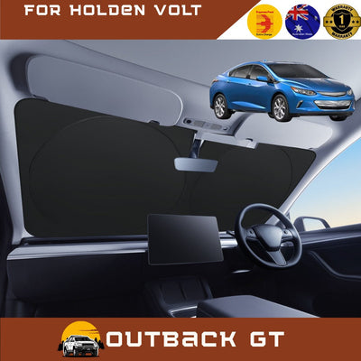 Front Windscreen Sun Shade for Holden Volt 2010 - 2015 - Standard 150 x 85 cm - Black