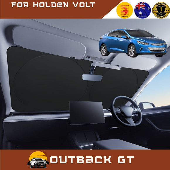 Front Windscreen Sun Shade for Holden Volt 2010 - 2015 - Standard 150 x 85 cm - Black