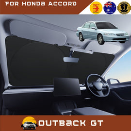 Front Windscreen Sun Shade for Honda Accord 1997 - 2002 - Standard 150 x 85 cm - Black