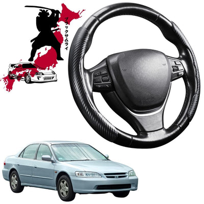 Black Samurai Segmented Steering Wheel Cover for Honda Accord 1997 - 2002