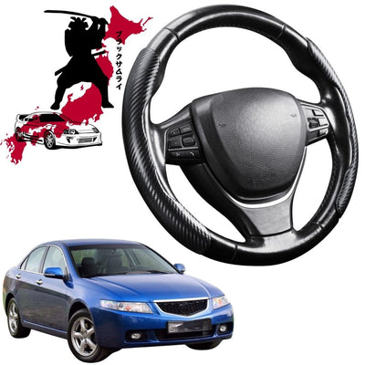 Black Samurai Segmented Steering Wheel Cover for Honda Accord 2003 - 2008 (7th Gen)
